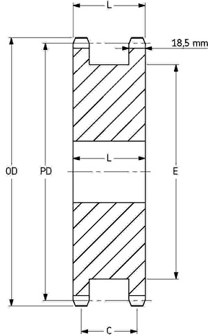 Звездочка PHS 20B-1DSA21